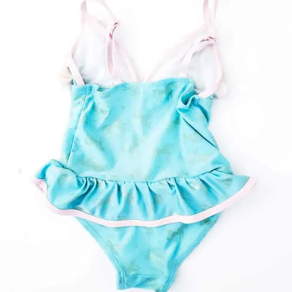 Floatimini Baby Swimsuit Floral, Gold Unicorn One Piece Girls Size 4